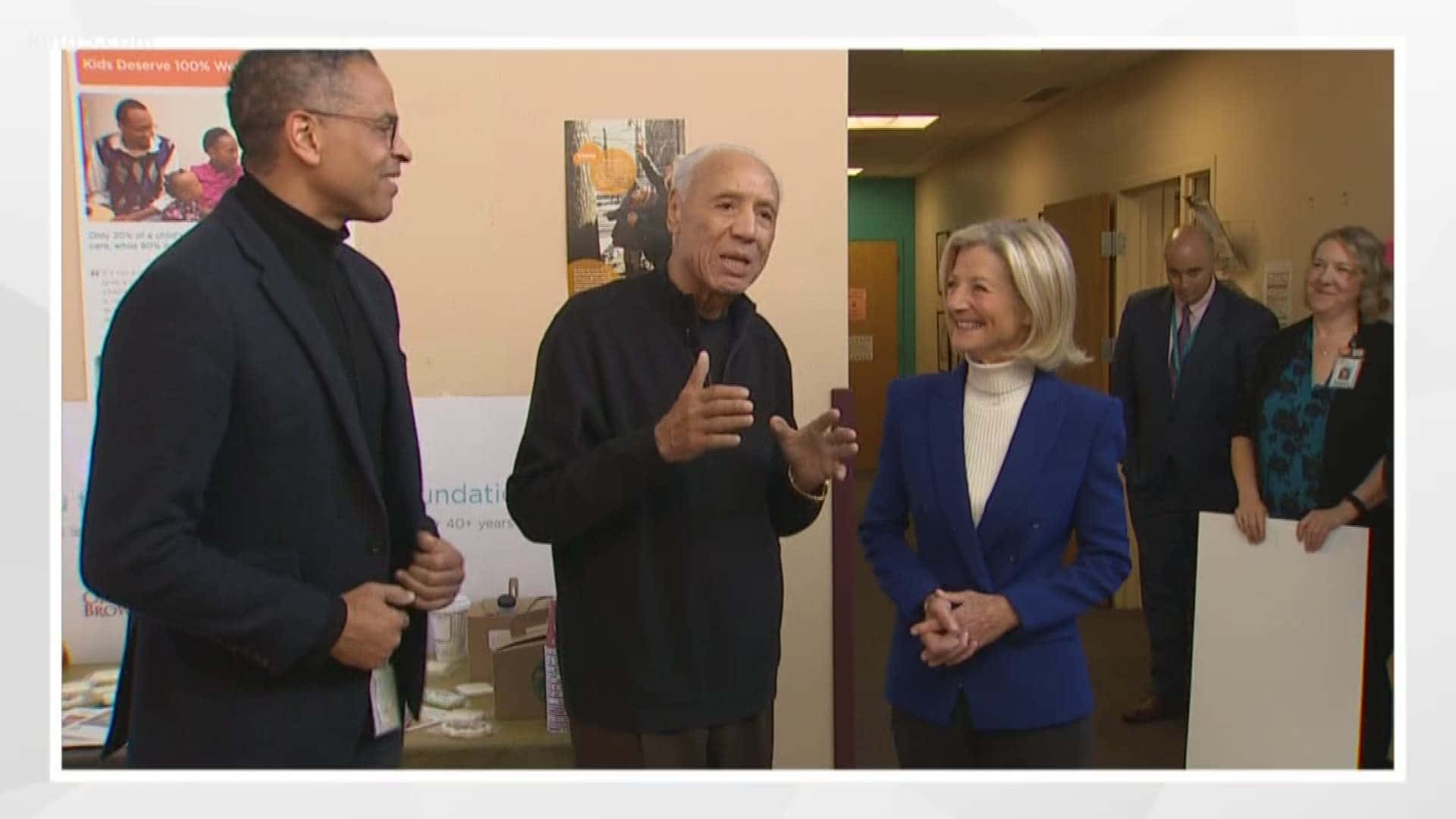 Lenny Wilkens, black jacket, blue blazer, Full HD Desktop Wallpaper