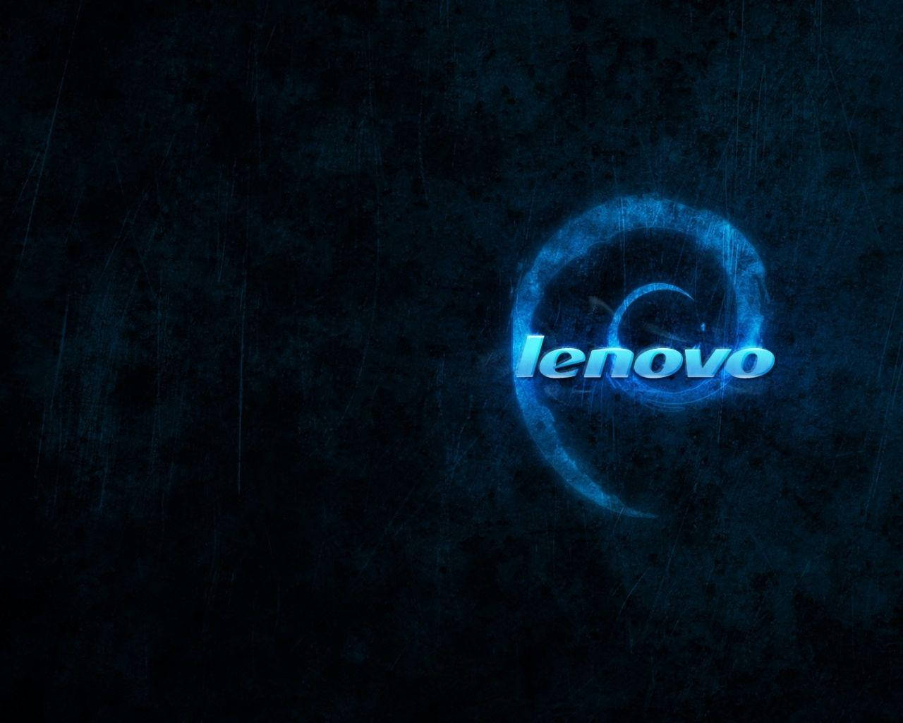 Lenovo Tablet, glowing blue Lenovo logo, dark textured background, HD Desktop Wallpaper