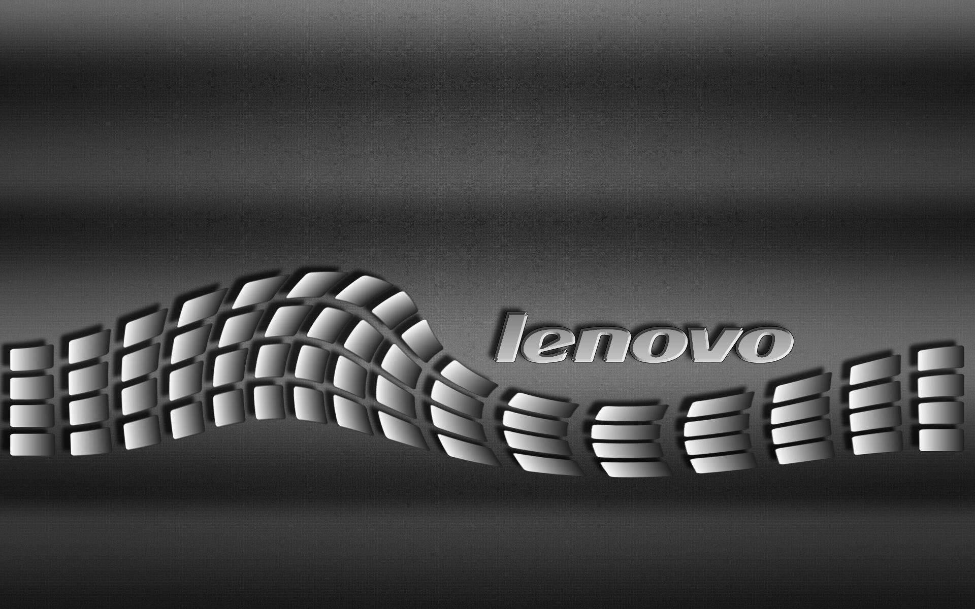Lenovo, metallic silver, gradient gray, Full HD Desktop Wallpaper