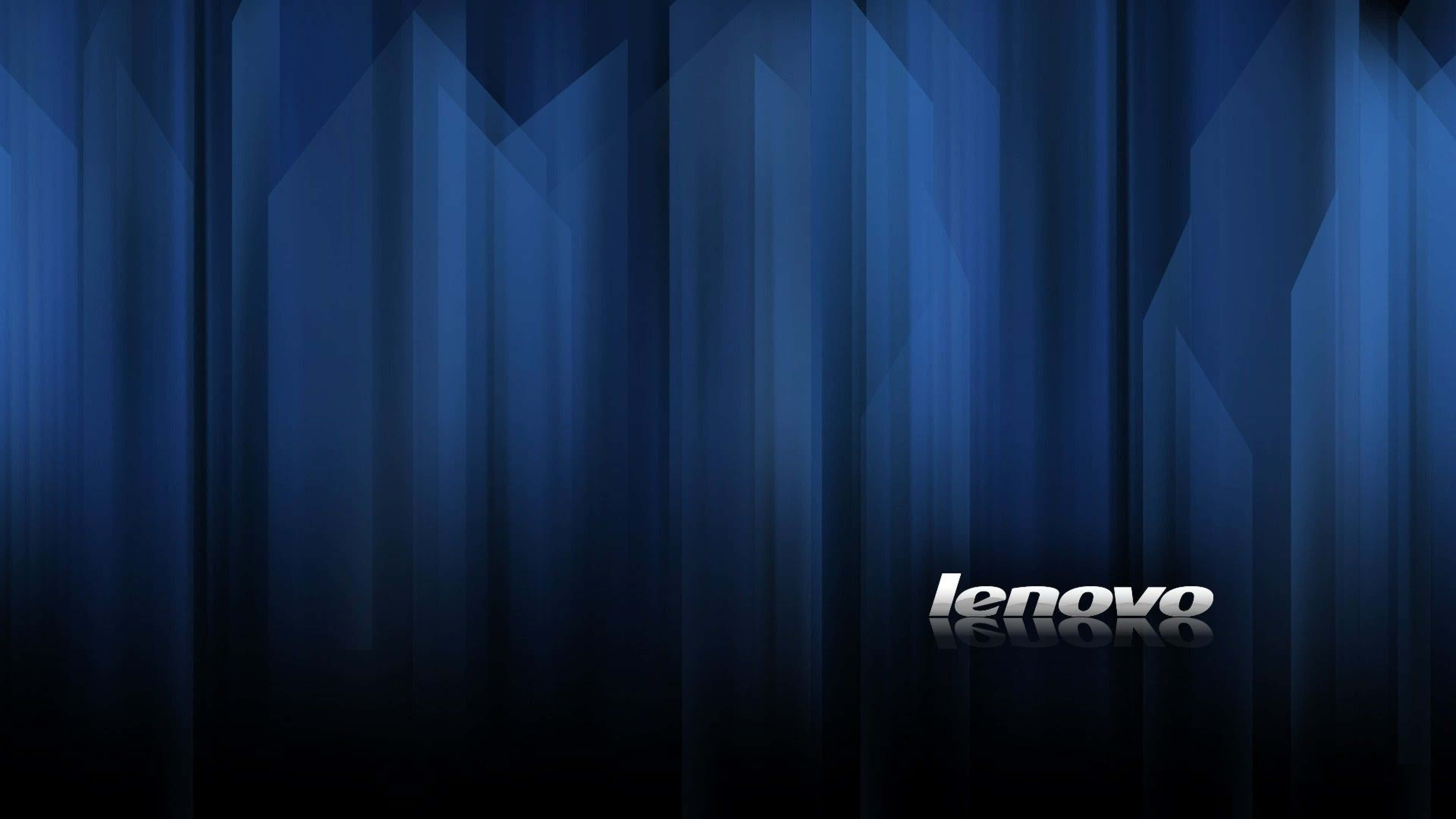 Lenovo, blue, geometric, 4K Desktop Wallpaper