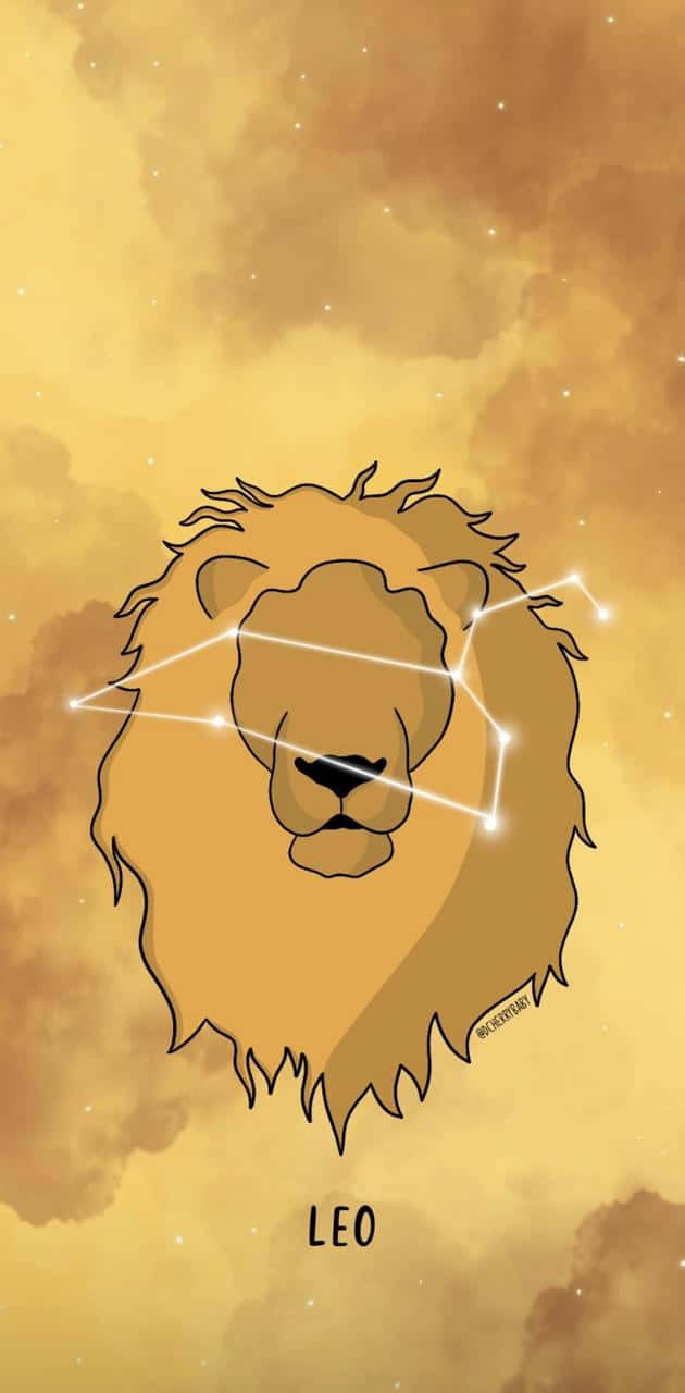 Leo, lion, constellation lines, HD Phone Wallpaper
