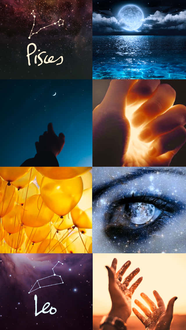 Leo Aesthetic, constellations, moon, SD Phone Wallpaper