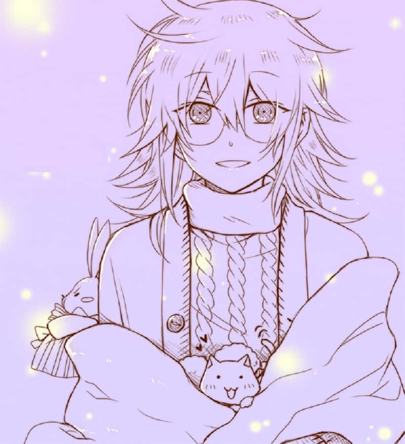 Leo Baskerville, glasses, scarf, SD Phone Wallpaper