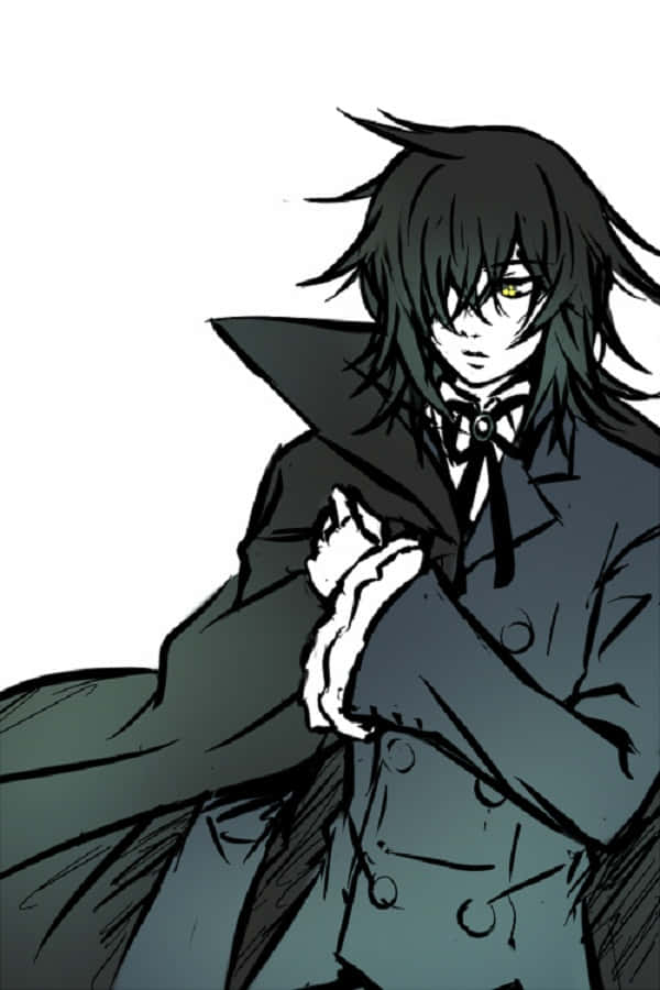 Leo Baskerville, dark-haired, yellow eyes, SD Phone Wallpaper