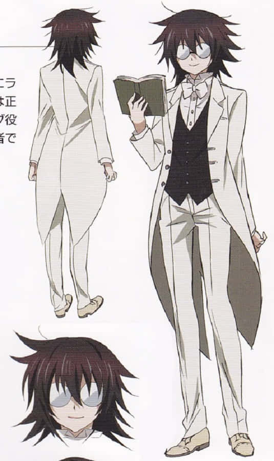 Leo Baskerville, spiky dark hair, round glasses, SD Phone Wallpaper