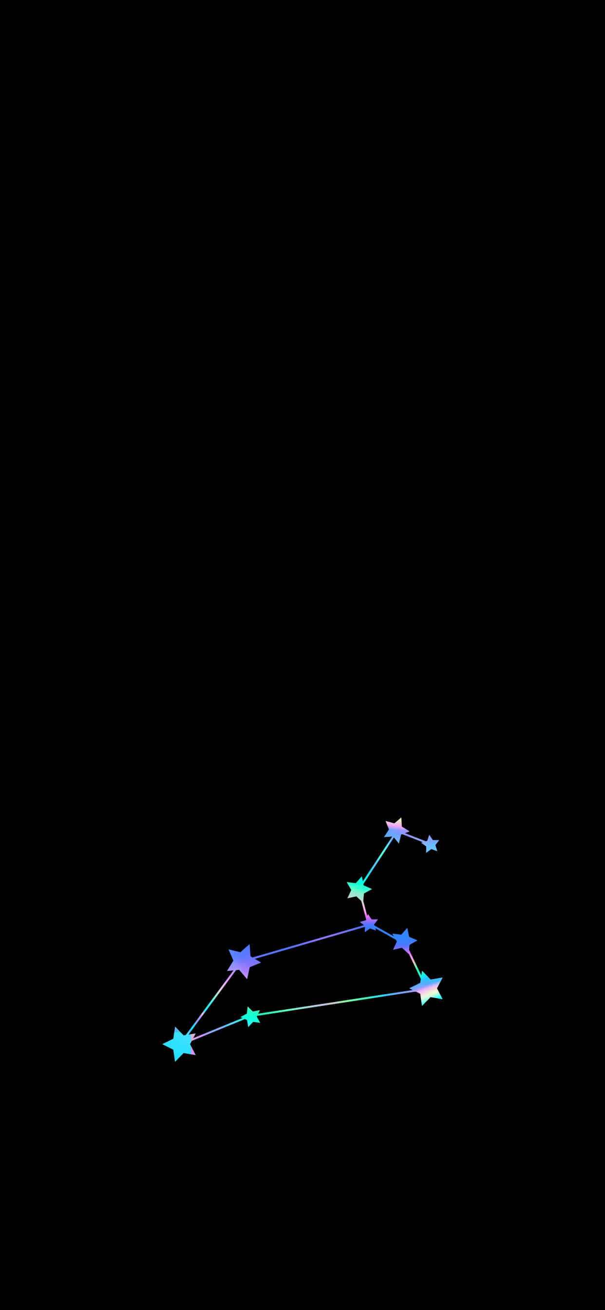 Leo Zodiac, constellation, rainbow-hued stars, 2K Phone Wallpaper