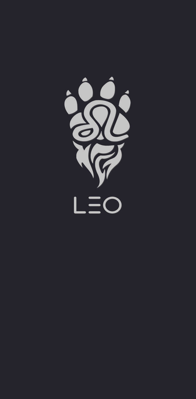 Leo, lion paw print, silver, HD Phone Wallpaper