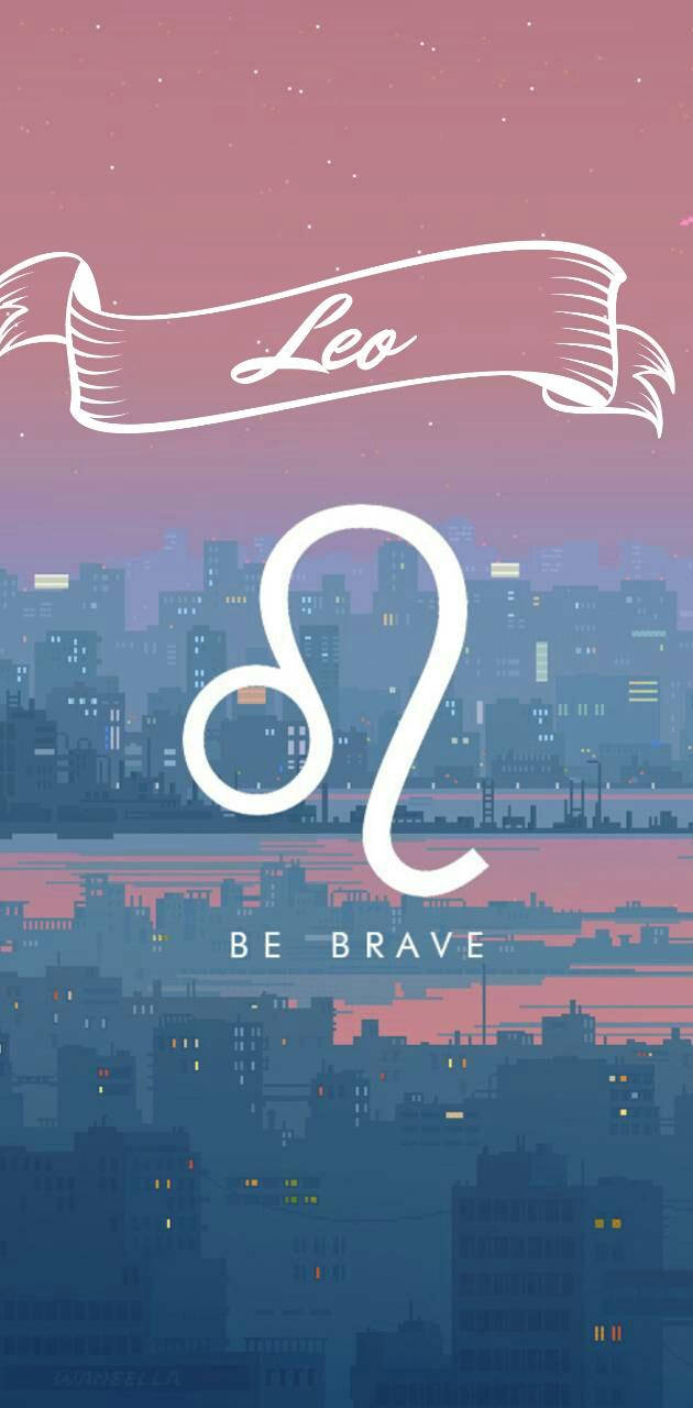 Leo, zodiac symbol, twilight cityscape, HD Phone Wallpaper