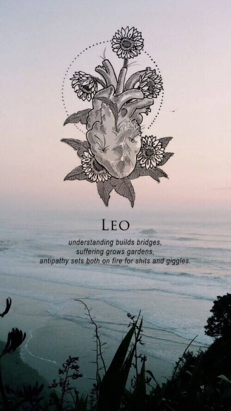Leo, heart, sunflowers, HD Phone Wallpaper