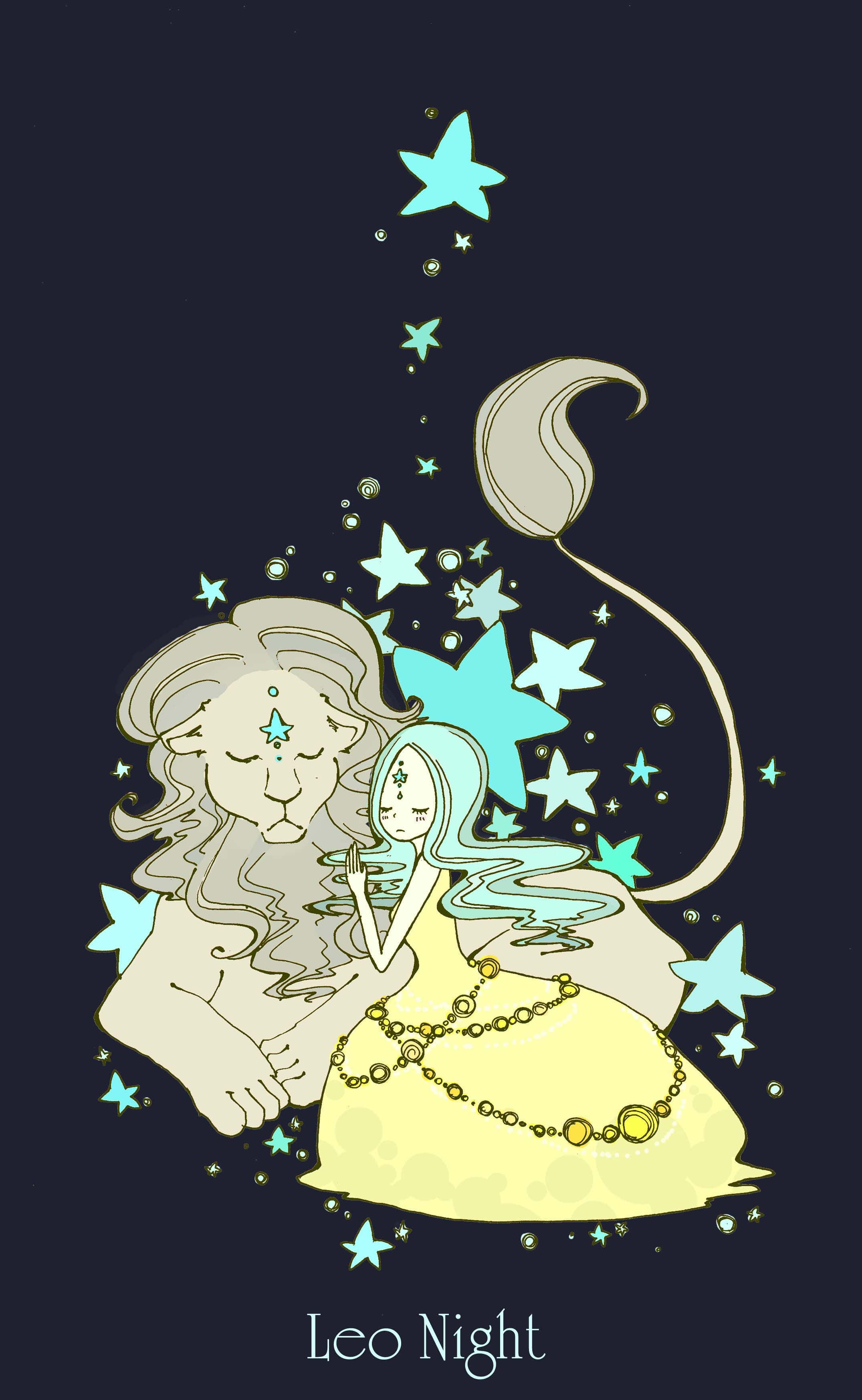Leo, lion, mermaid, 2K Phone Wallpaper