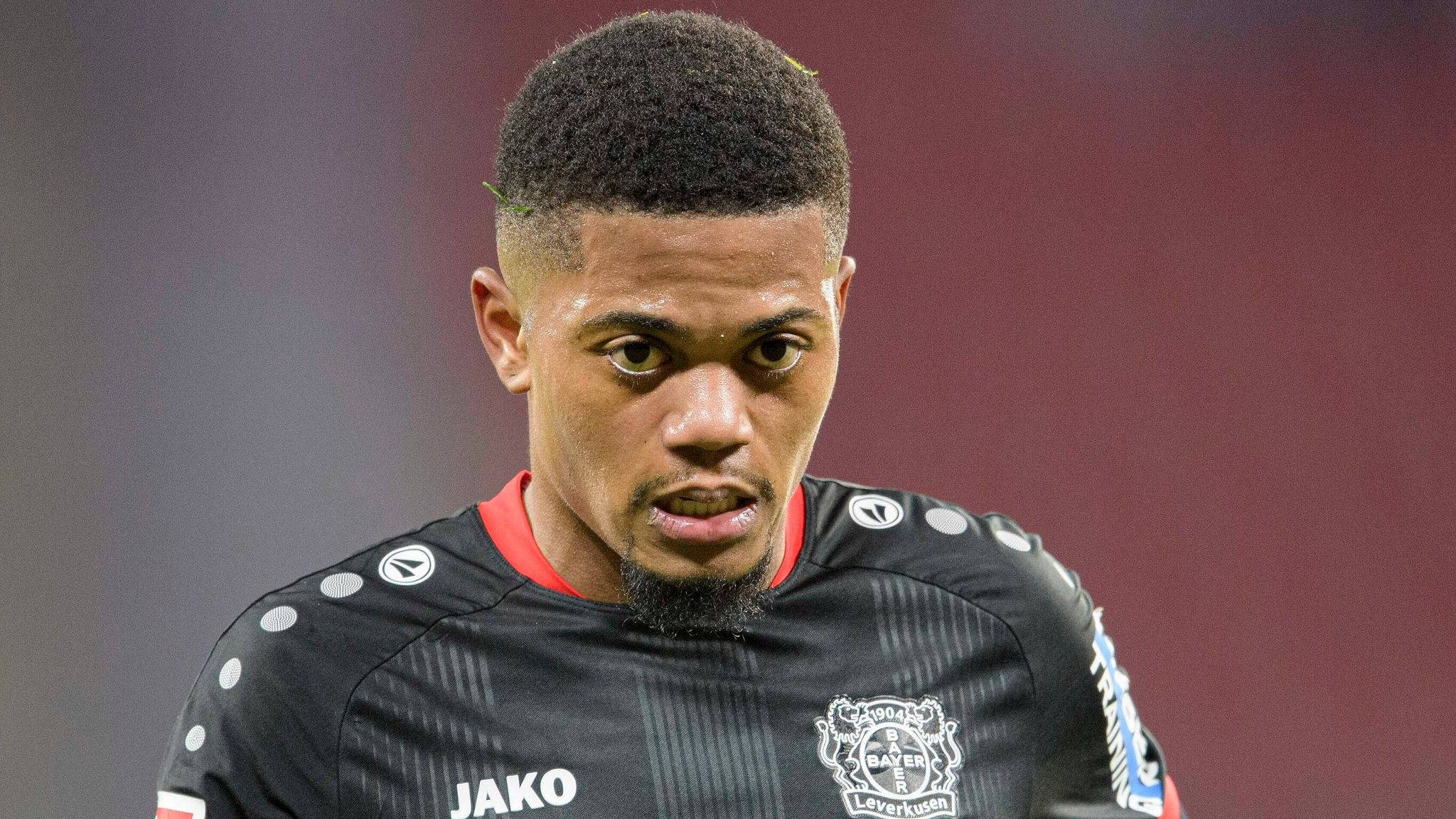 Leon Bailey, black and red jersey, stadium lights, Full HD Desktop Wallpaper