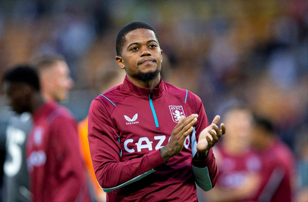 Leon Bailey, maroon training top, stadium field, SD Desktop Wallpaper