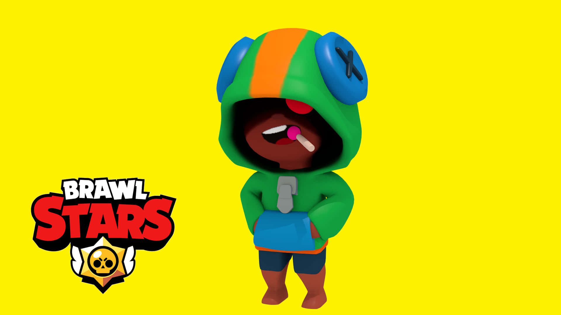 Leon, Brawl Stars, green hoodie, Full HD Desktop Wallpaper