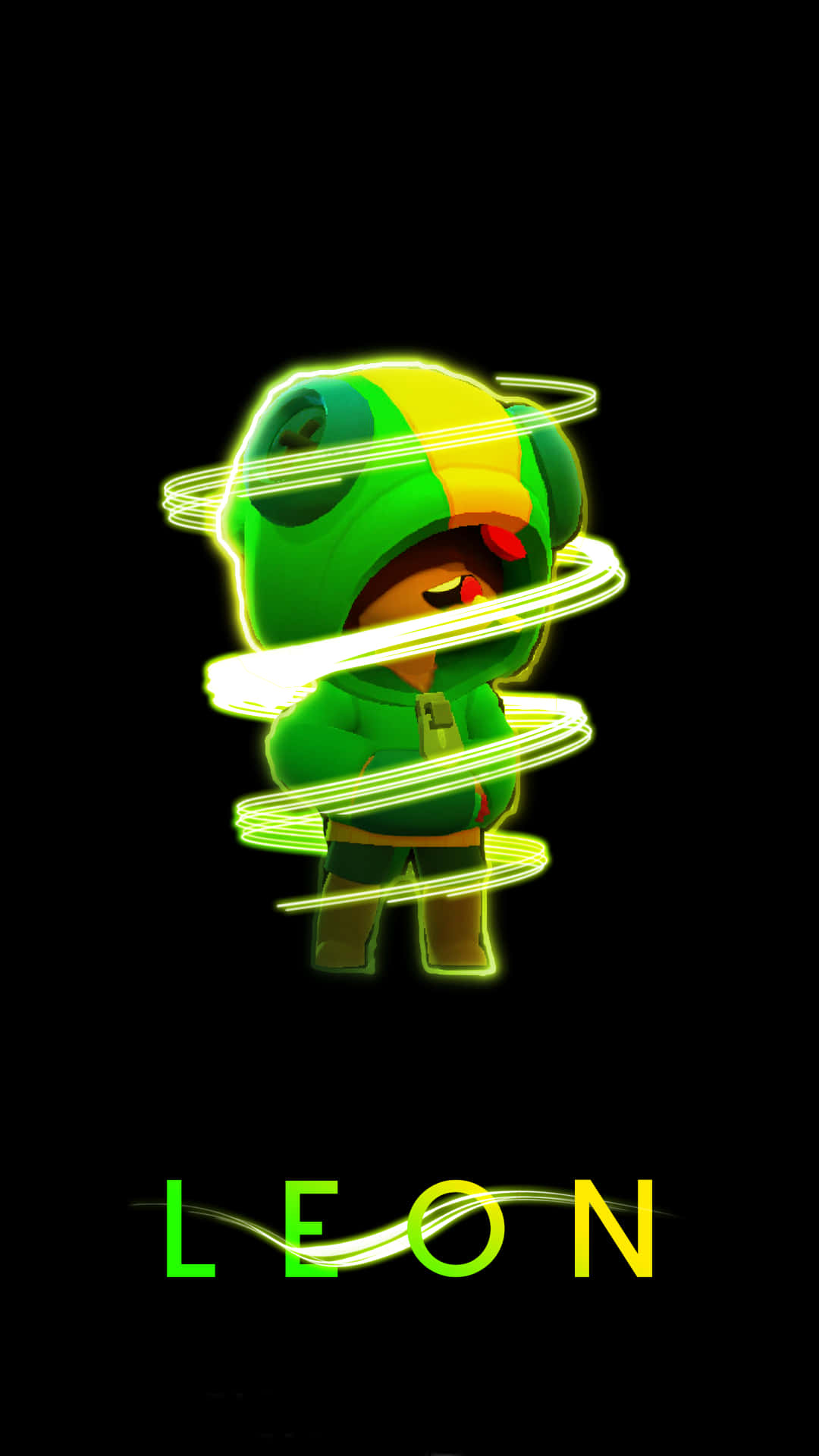 Leon, Brawl Stars, glowing green, Full HD Phone Wallpaper