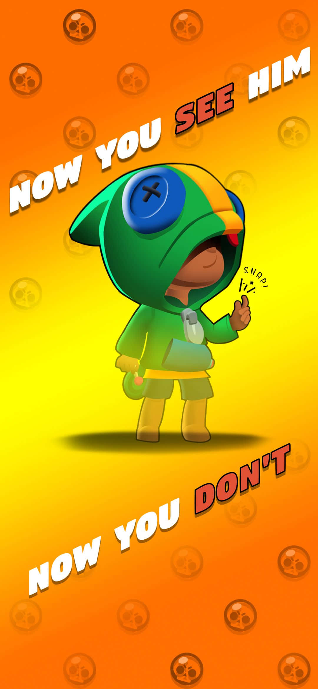 Leon Brawl Stars, green hoodie, blue eye patch, Full HD Phone Wallpaper
