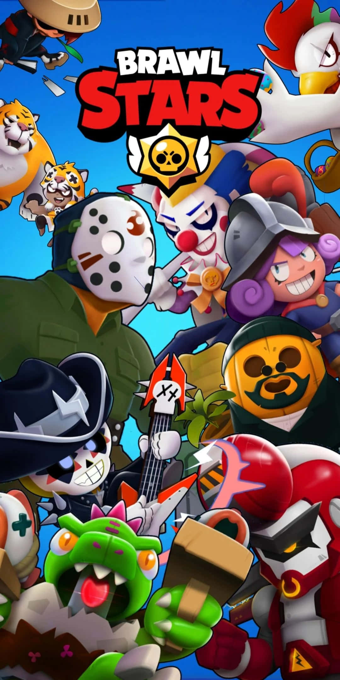 Leon Brawl Stars, Brawl Stars, bright blue sky, Full HD Phone Wallpaper