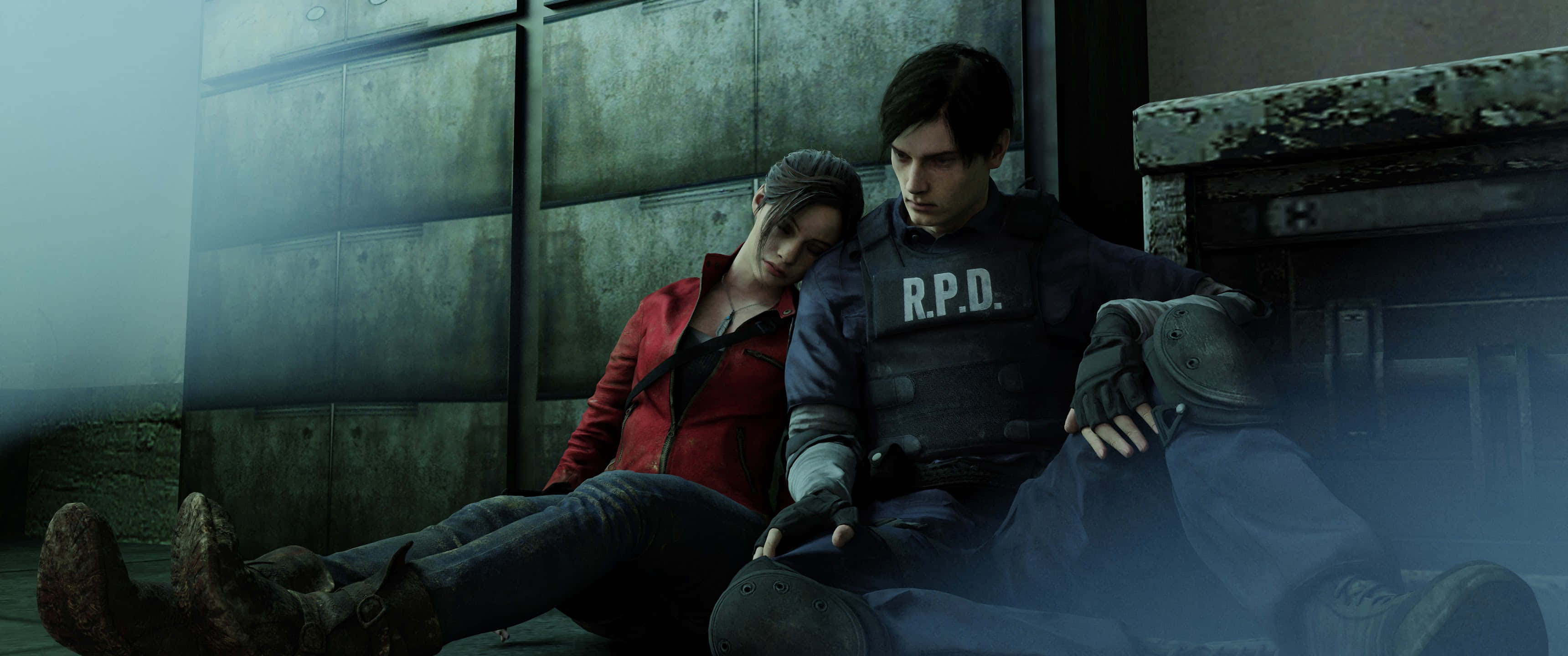 Leon Kennedy, Claire Redfield, tactical gear, 2K Desktop Wallpaper