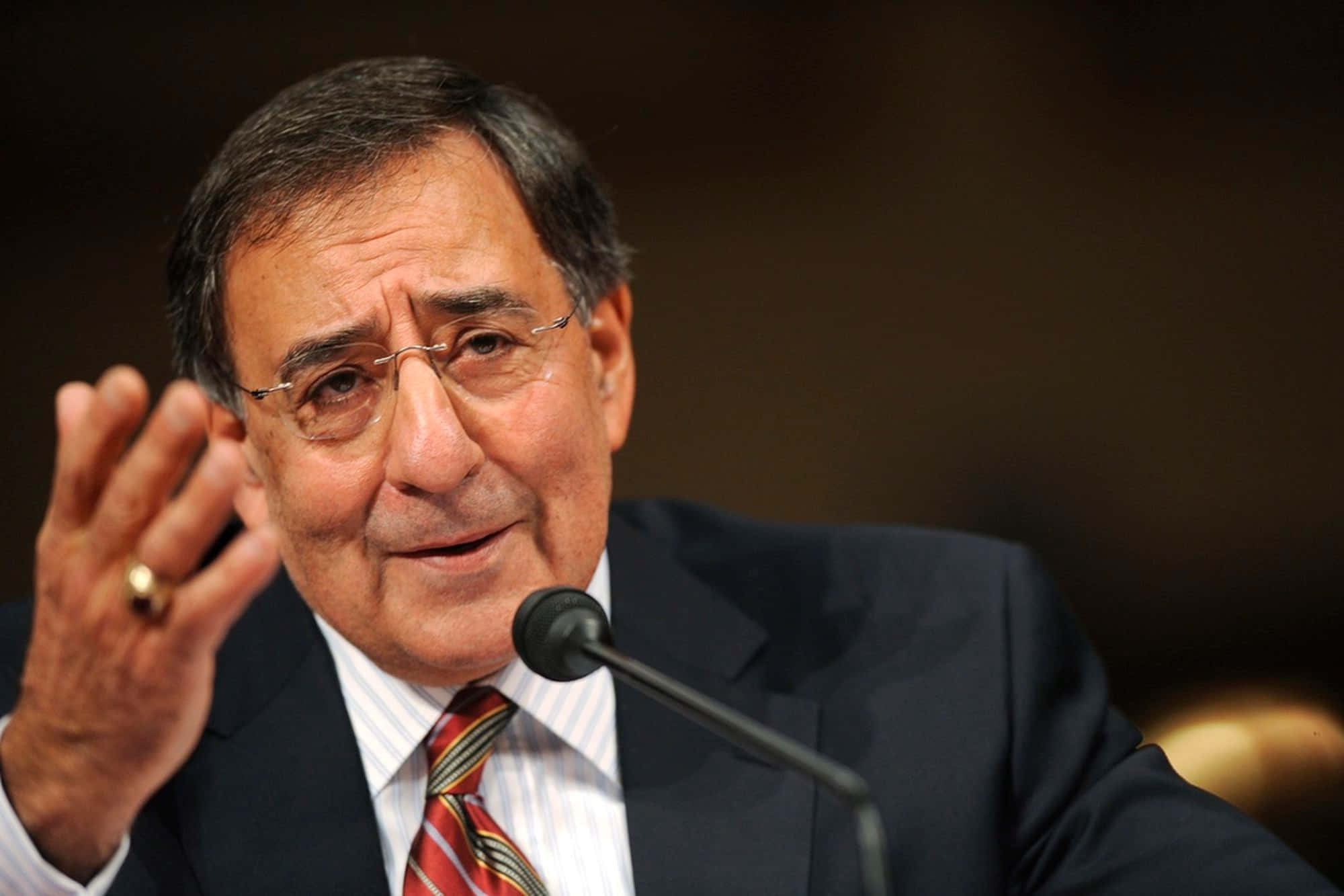 Leon Panetta, suit, glasses, Full HD Desktop Wallpaper