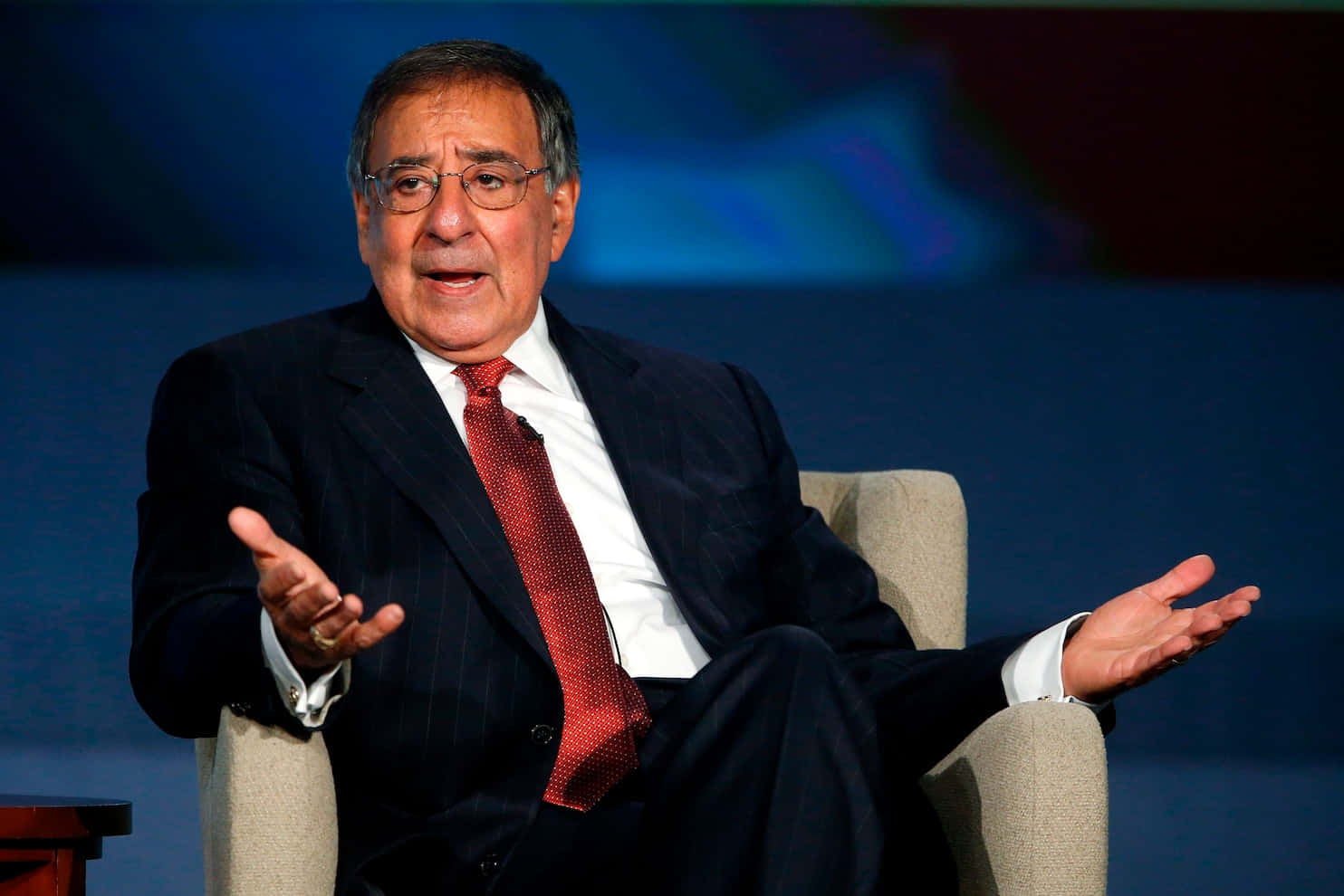 Leon Panetta, dark suit, red tie, HD Desktop Wallpaper