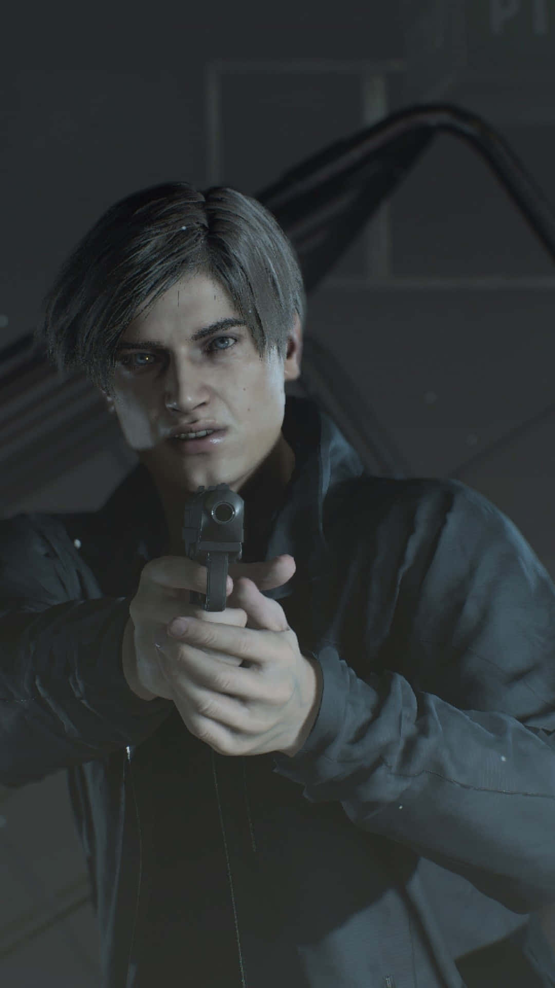 Leon, Resident Evil 2, handgun, Full HD Phone Wallpaper