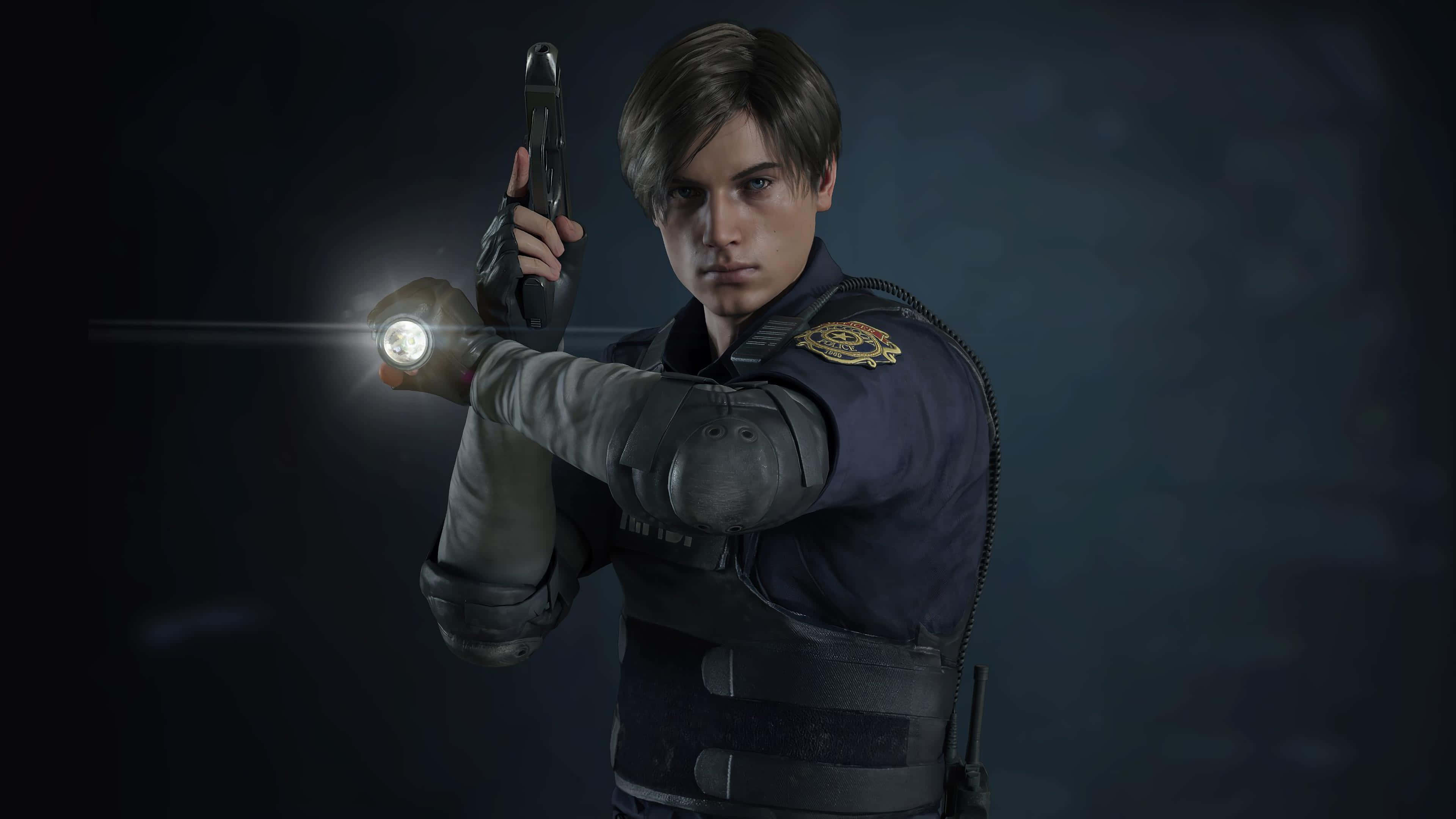Leon, Resident Evil 2, tactical gear, 4K Desktop Wallpaper