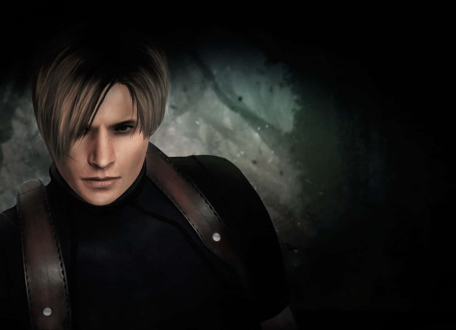 Leon S. Kennedy, short brown hair, black turtleneck, HD Desktop Wallpaper