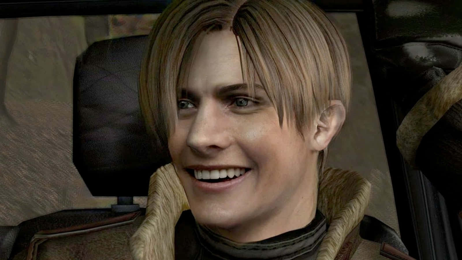 Leon S. Kennedy, vehicle, fur-lined jacket, HD Desktop Wallpaper