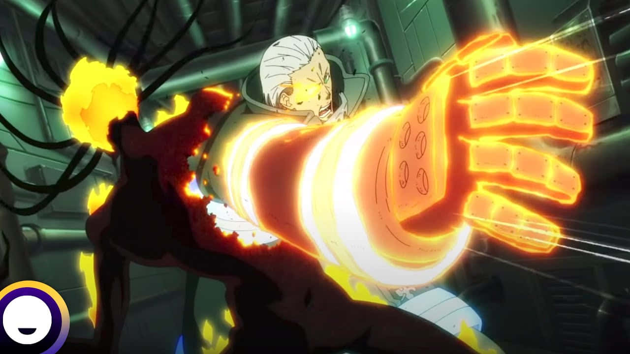 Leonard Burns, white hair, fiery glowing fist, HD Desktop Wallpaper