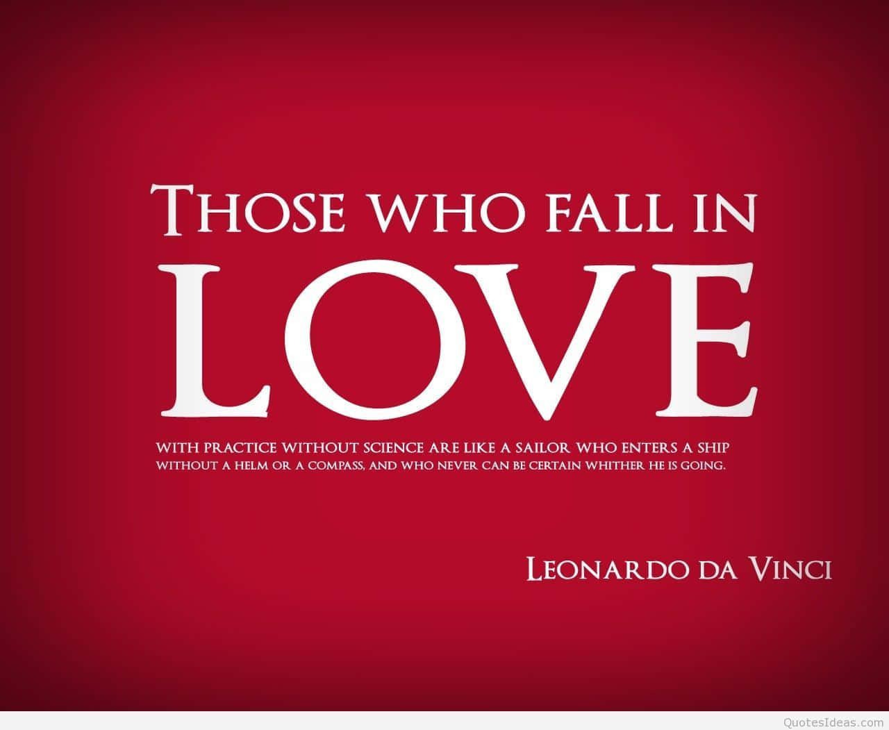 Leonardo Da Vinci, deep red gradient background, bold white text, HD Desktop Wallpaper