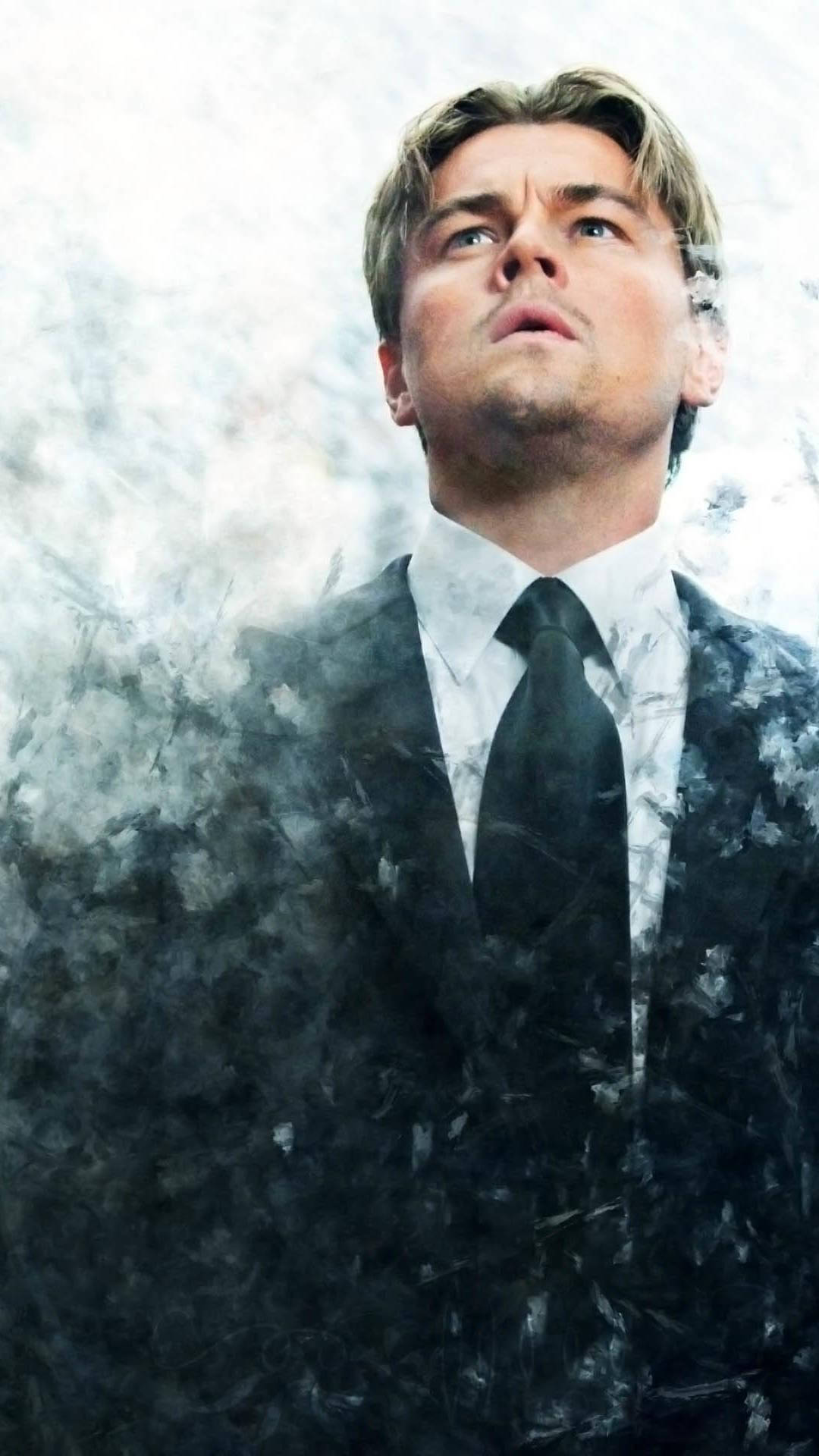 Leonardo DiCaprio, swirling smoke, dramatic close-up, Full HD Phone Wallpaper