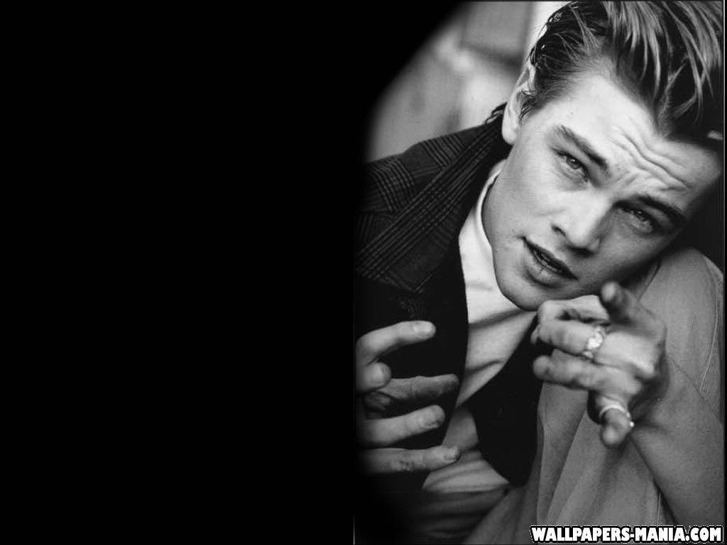 Leonardo DiCaprio, monochromatic photo shoot, black and white portrait, SD Desktop Wallpaper