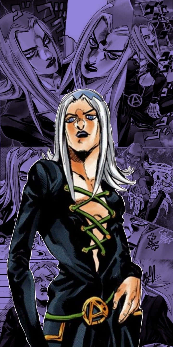 Leone Abbacchio, white hair, green lacing, HD Phone Wallpaper