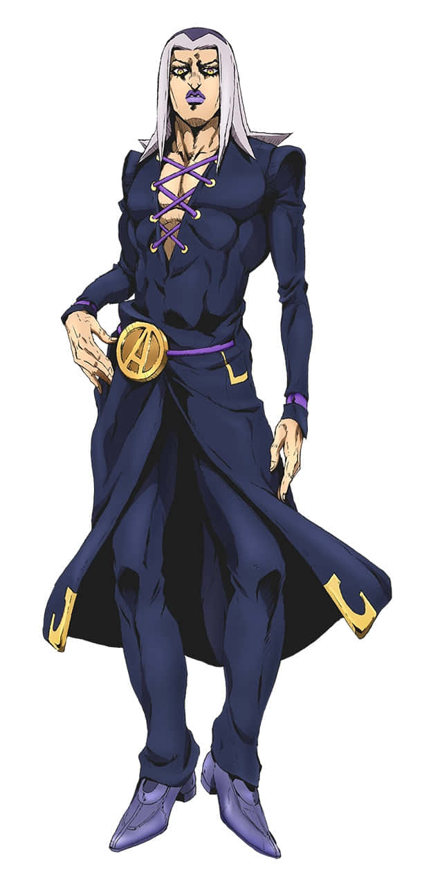 Leone Abbacchio, silver hair, purple lips, HD Phone Wallpaper
