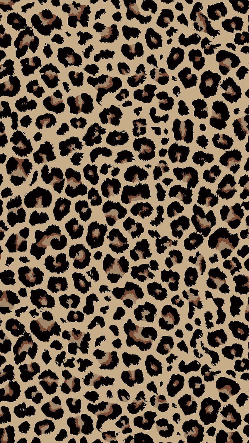 leopard print, beige, black, HD Phone Wallpaper
