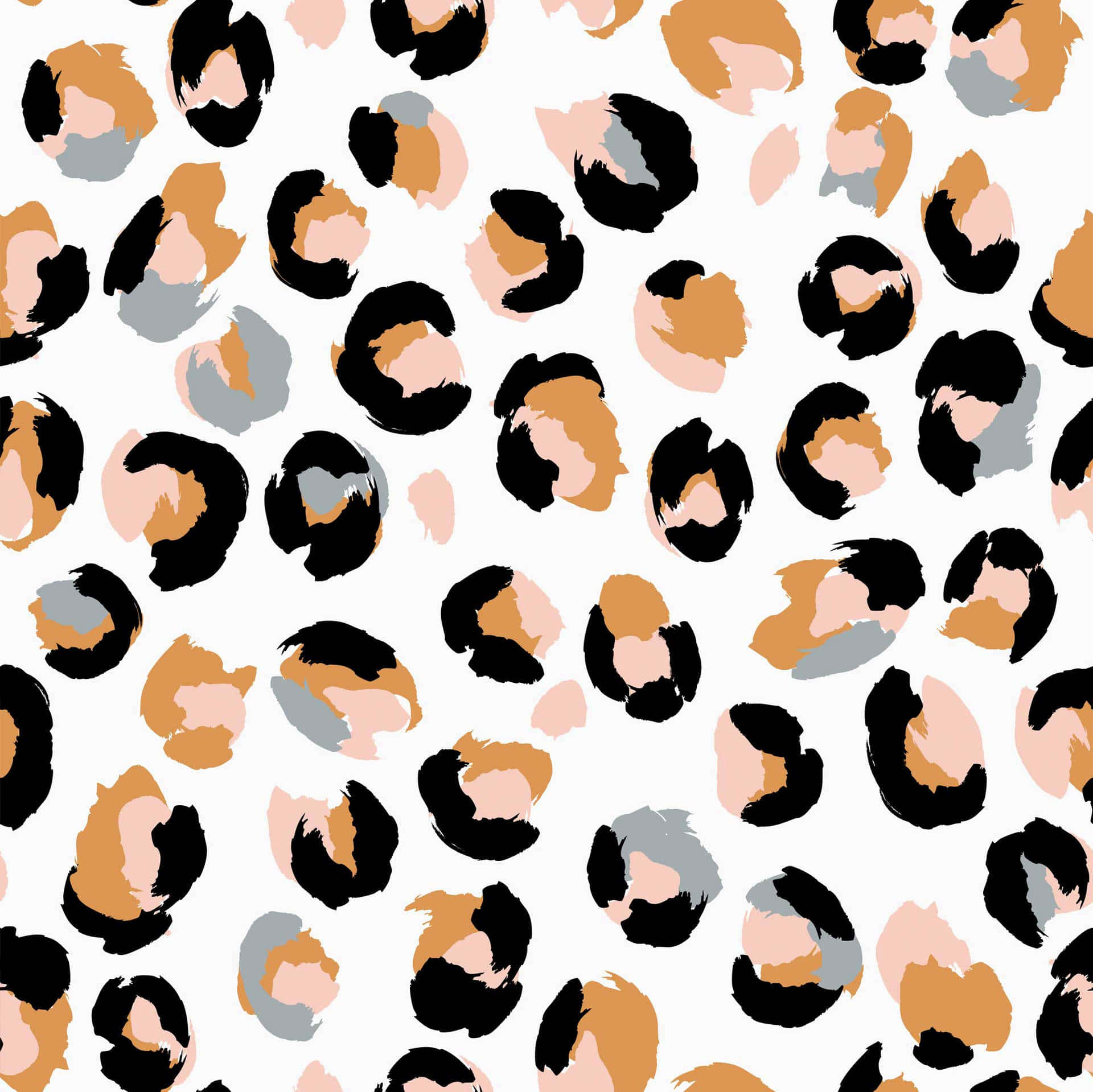 abstract leopard print pattern, black, tan, Full HD Desktop Wallpaper