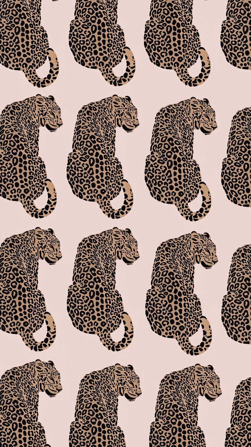 leopard pattern, black and tan spots, soft pink background, HD Phone Wallpaper