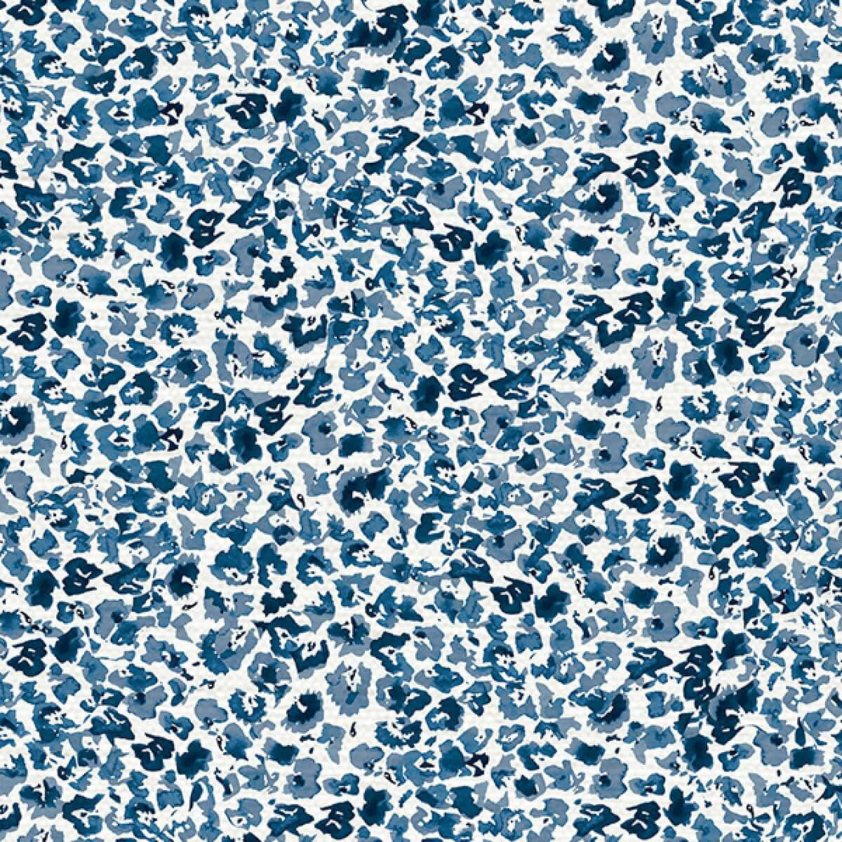 blue leopard print pattern, abstract blue brushstrokes, white background, SD Desktop Wallpaper