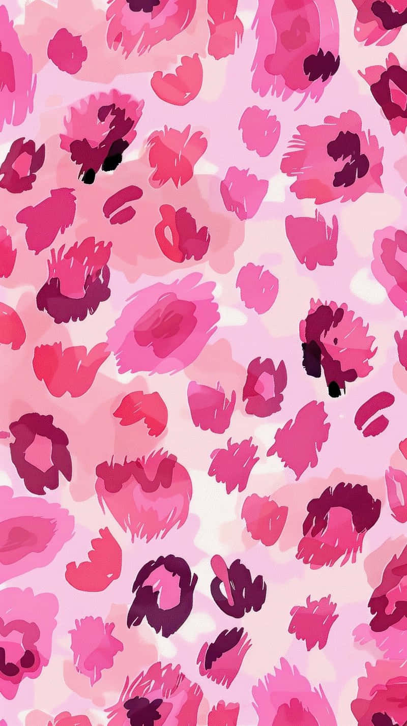 pink leopard pattern, vibrant pink, abstract wallpaper, HD Phone Wallpaper