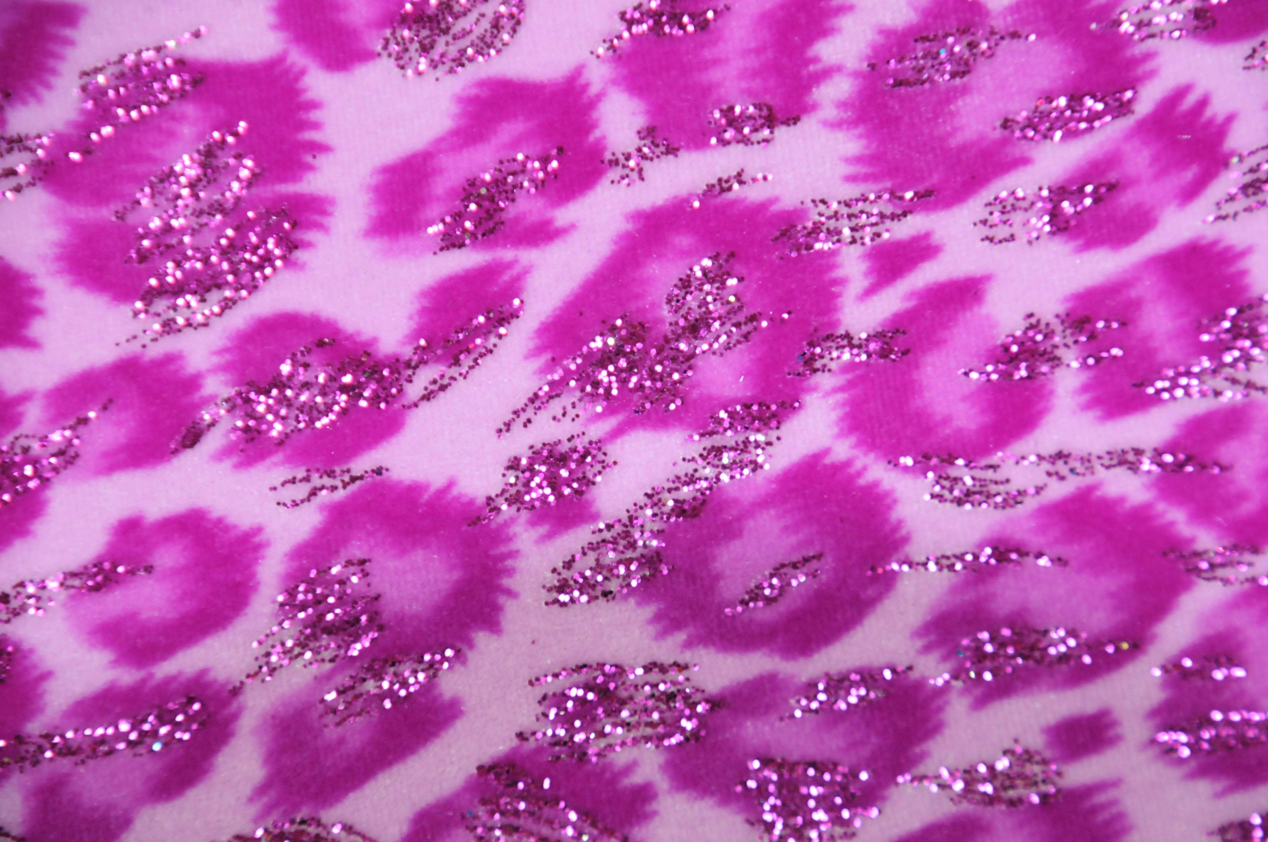 pink leopard print, glitters, vibrant pink fabric, 4K Desktop Wallpaper