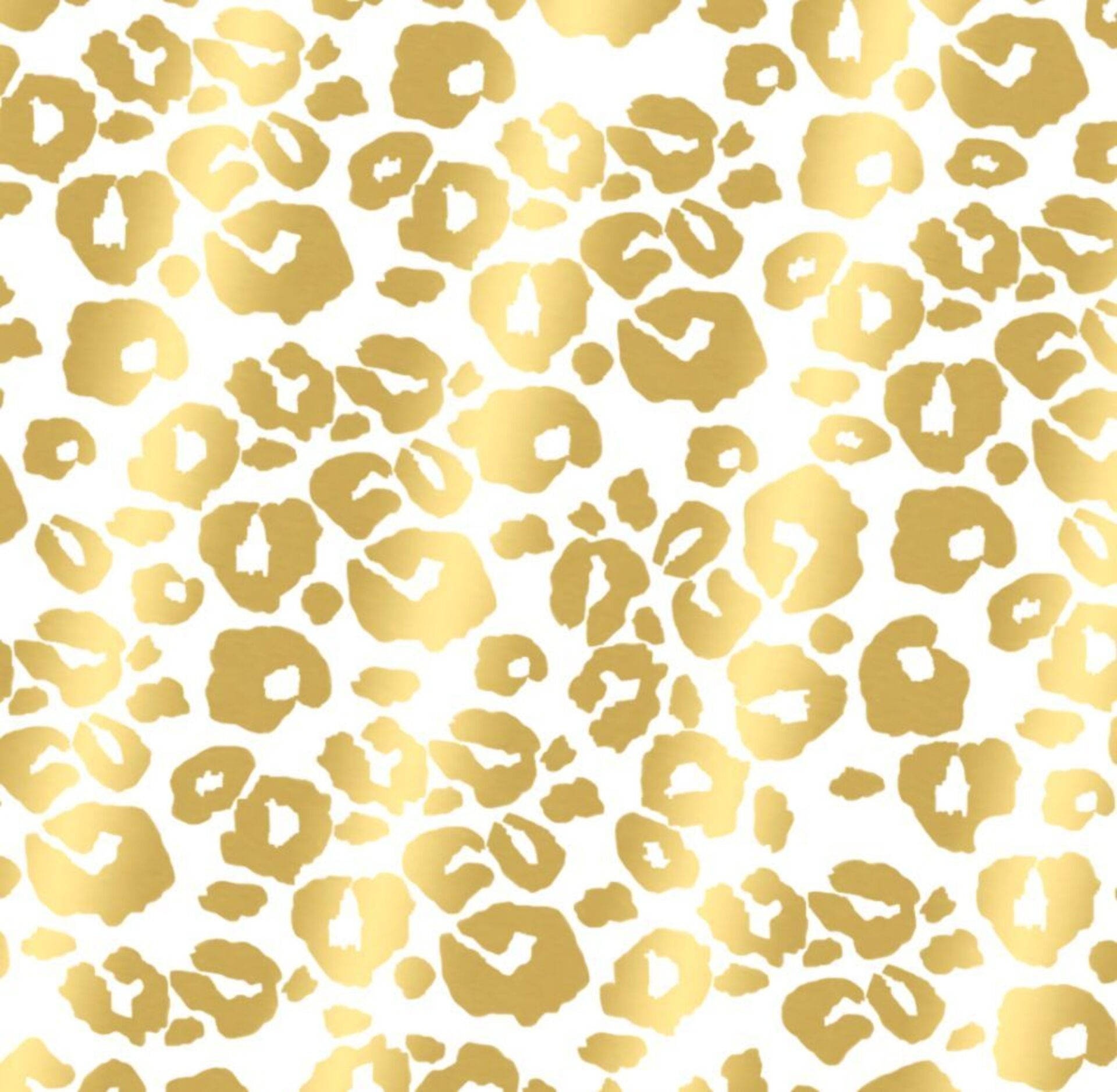 gold leopard print, metallic sheen, crisp white background, Full HD Desktop Wallpaper