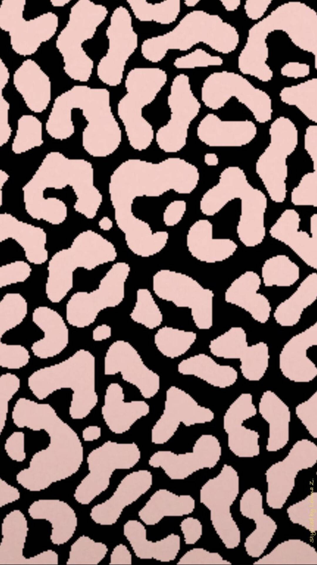 beige leopard print, pink and black leopard print, soft rounded spots, Full HD Phone Wallpaper