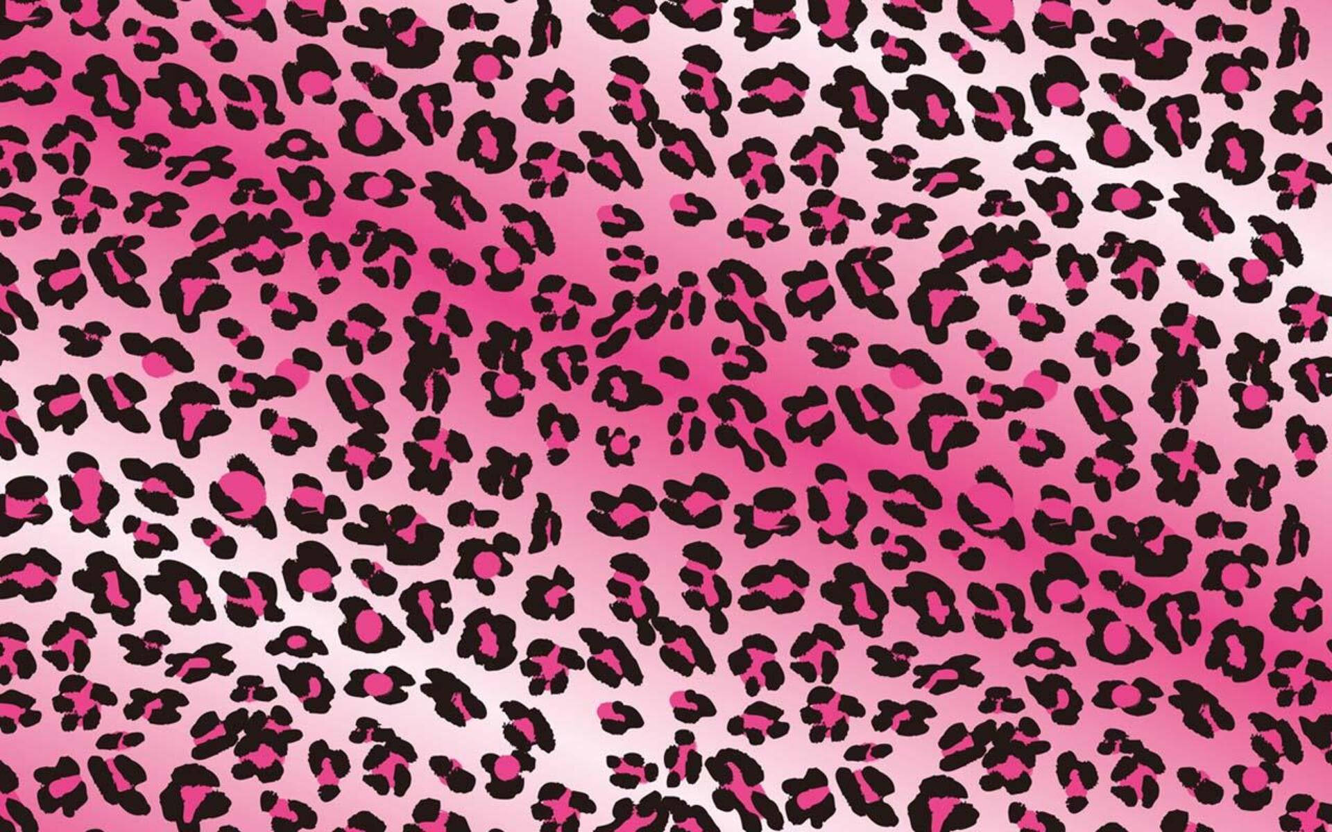 Trippy Leopard Print, vibrant pink, black, Full HD Desktop Wallpaper