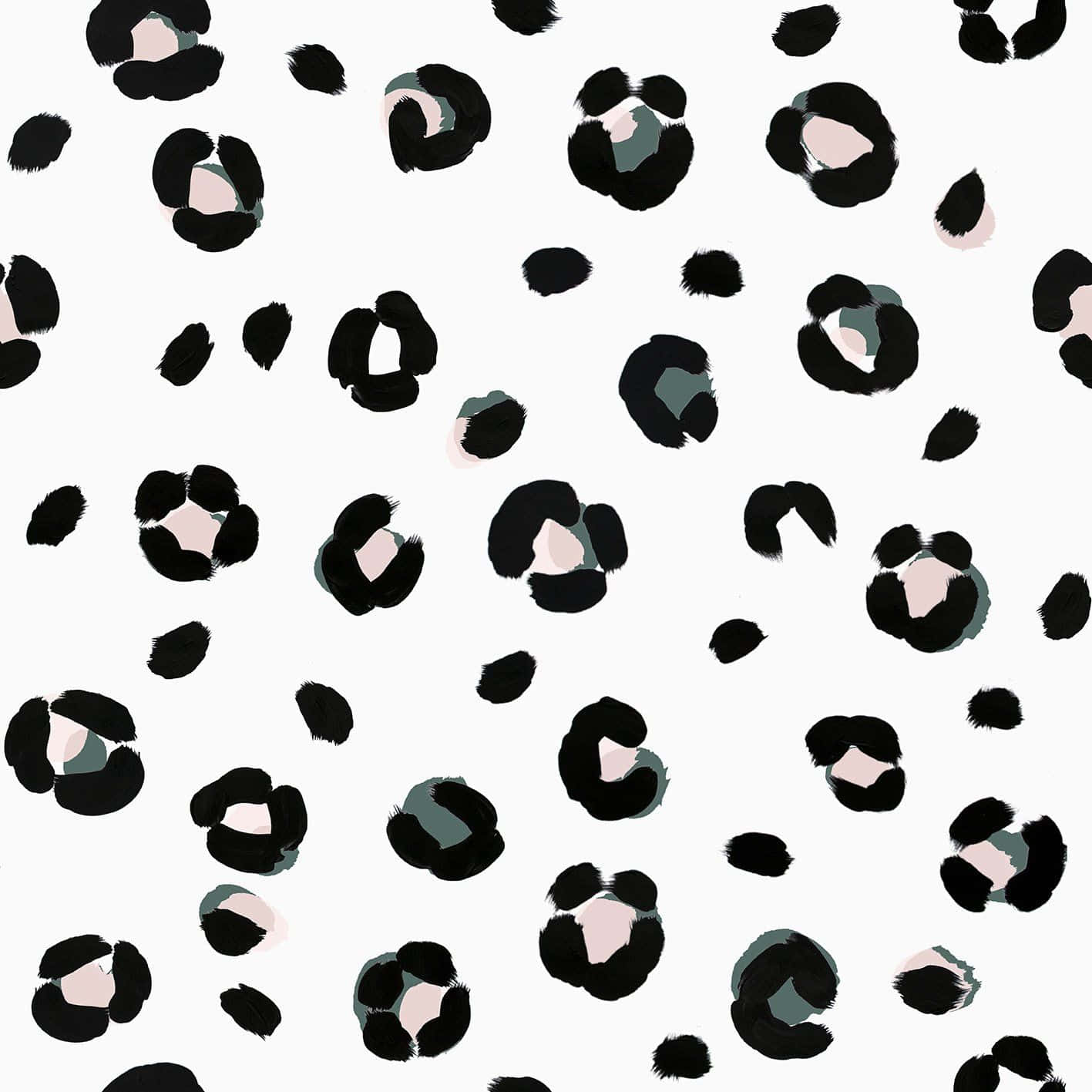 white leopard print, black gray, blush pink, HD Desktop Wallpaper