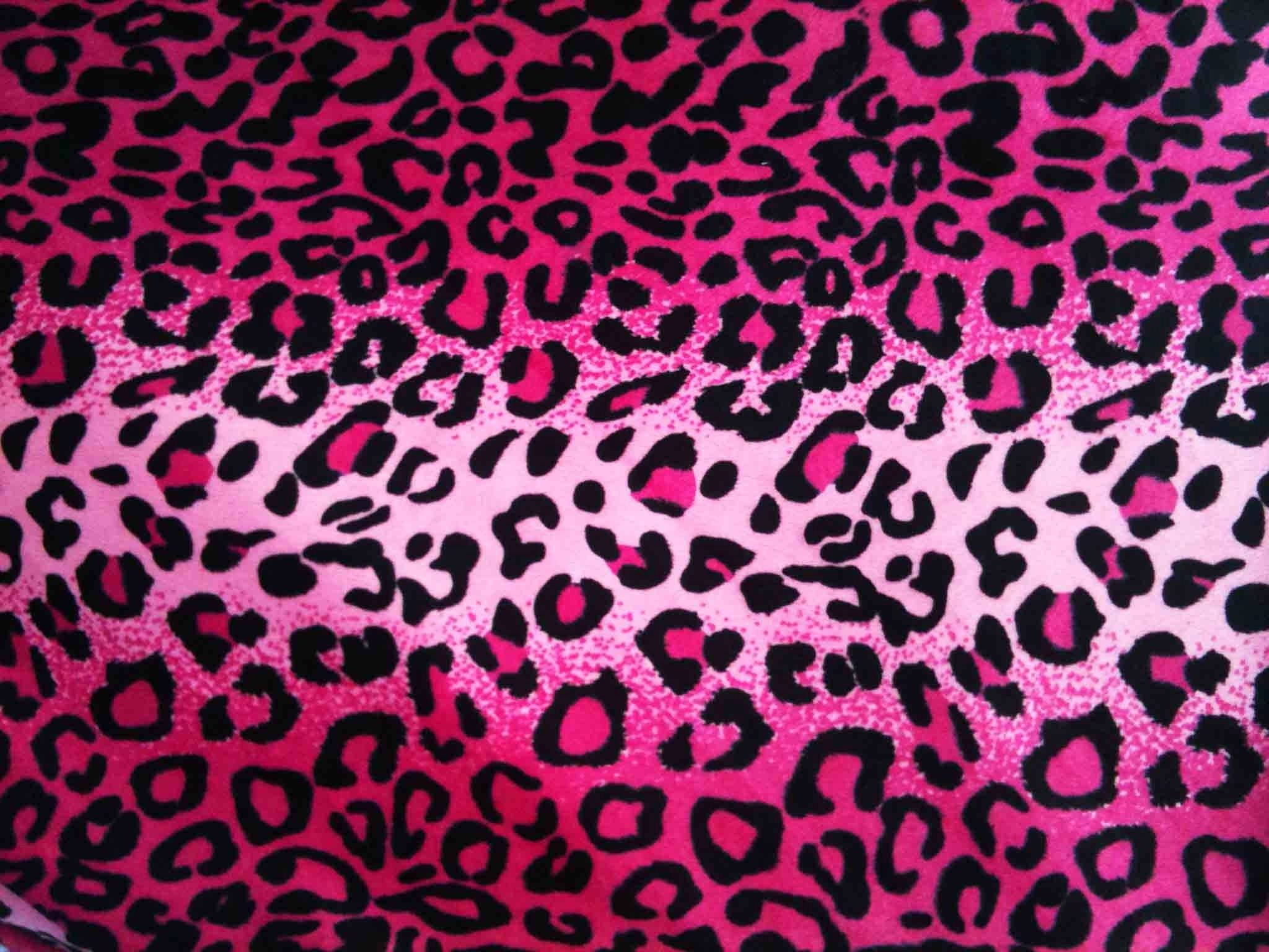 pink leopard print, vibrant pink, black, Full HD Desktop Wallpaper