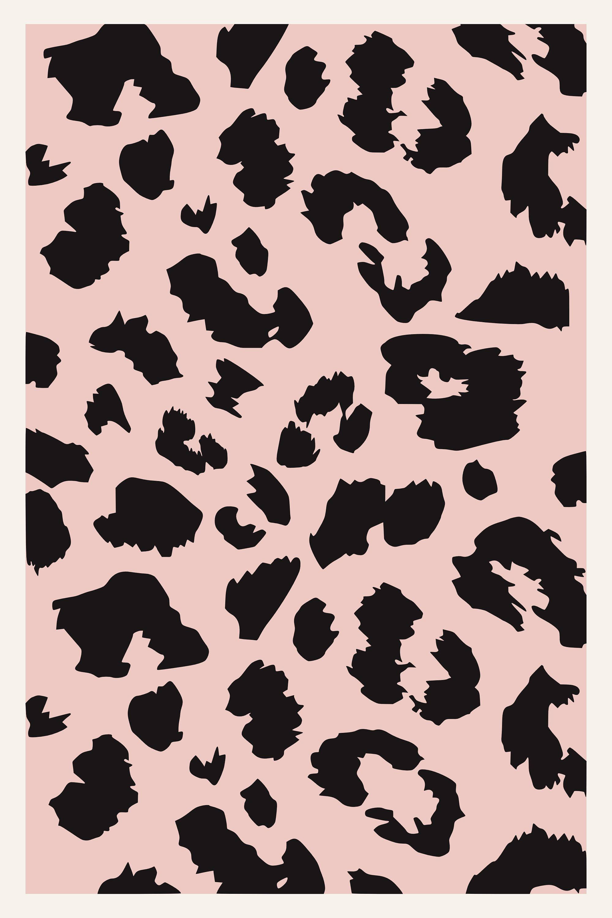 abstract pattern, leopard print, black leopard spots, 2K Phone Wallpaper
