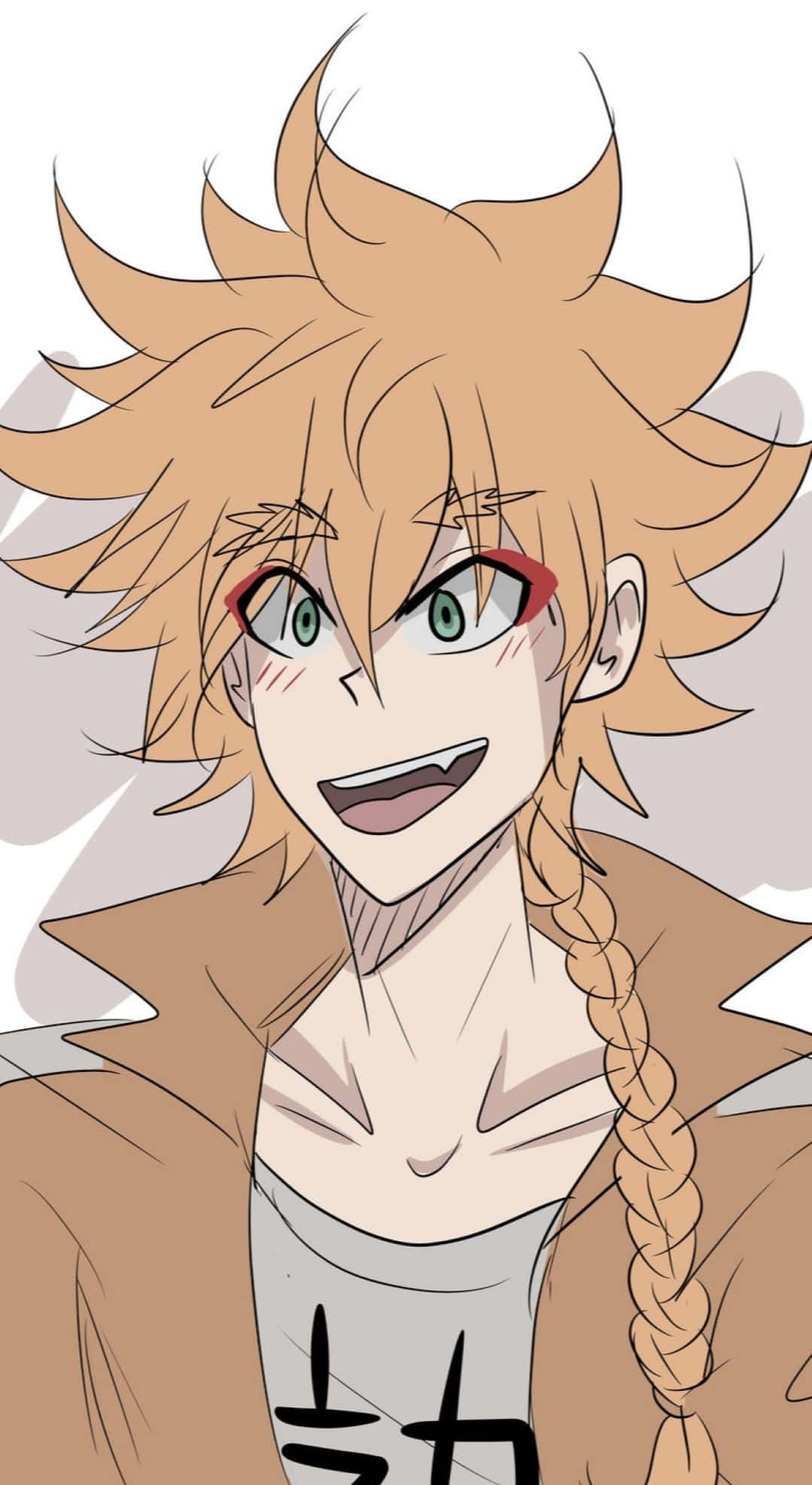 Leopold Vermillion, spiky blonde hair, braided ponytail, Full HD Phone Wallpaper