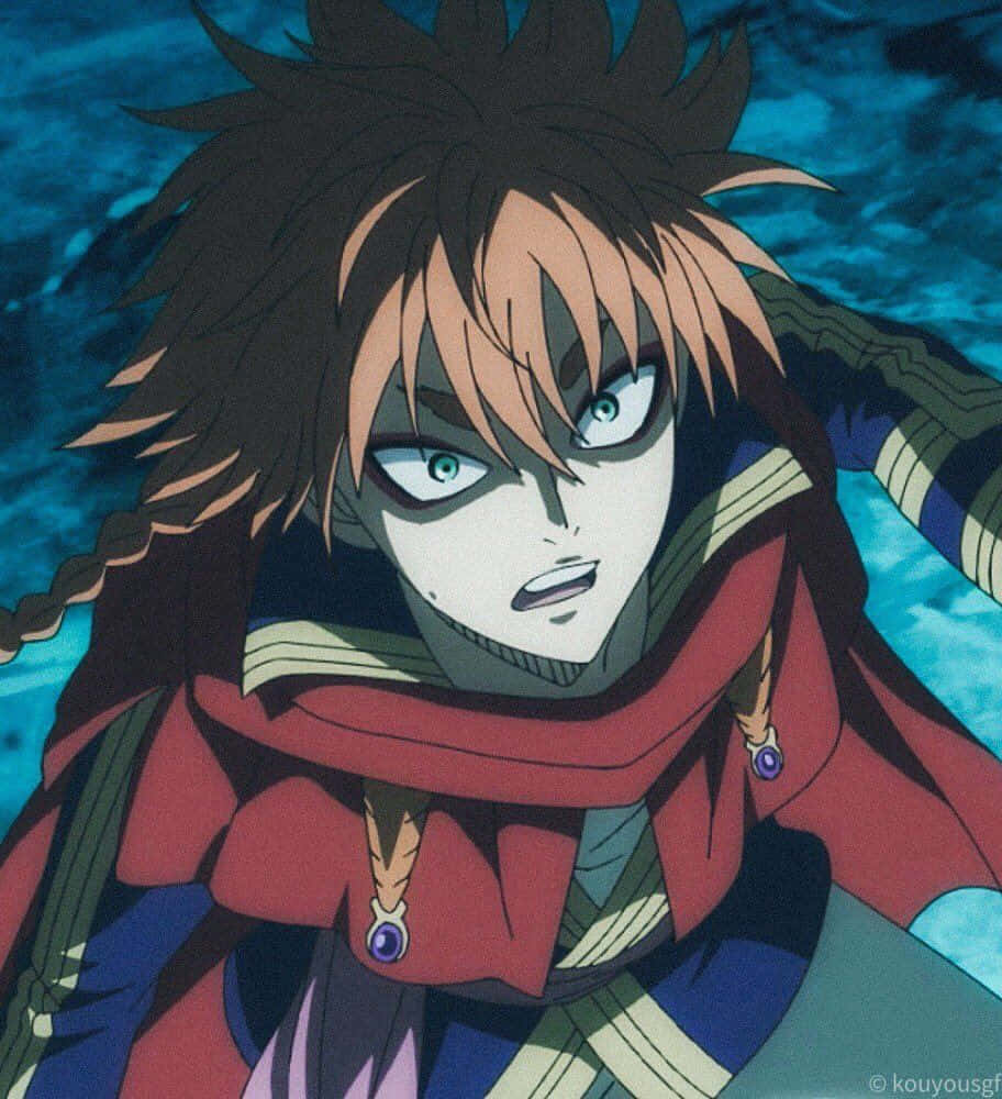 Leopold Vermillion, spiky brown hair, intense blue eyes, SD Phone Wallpaper