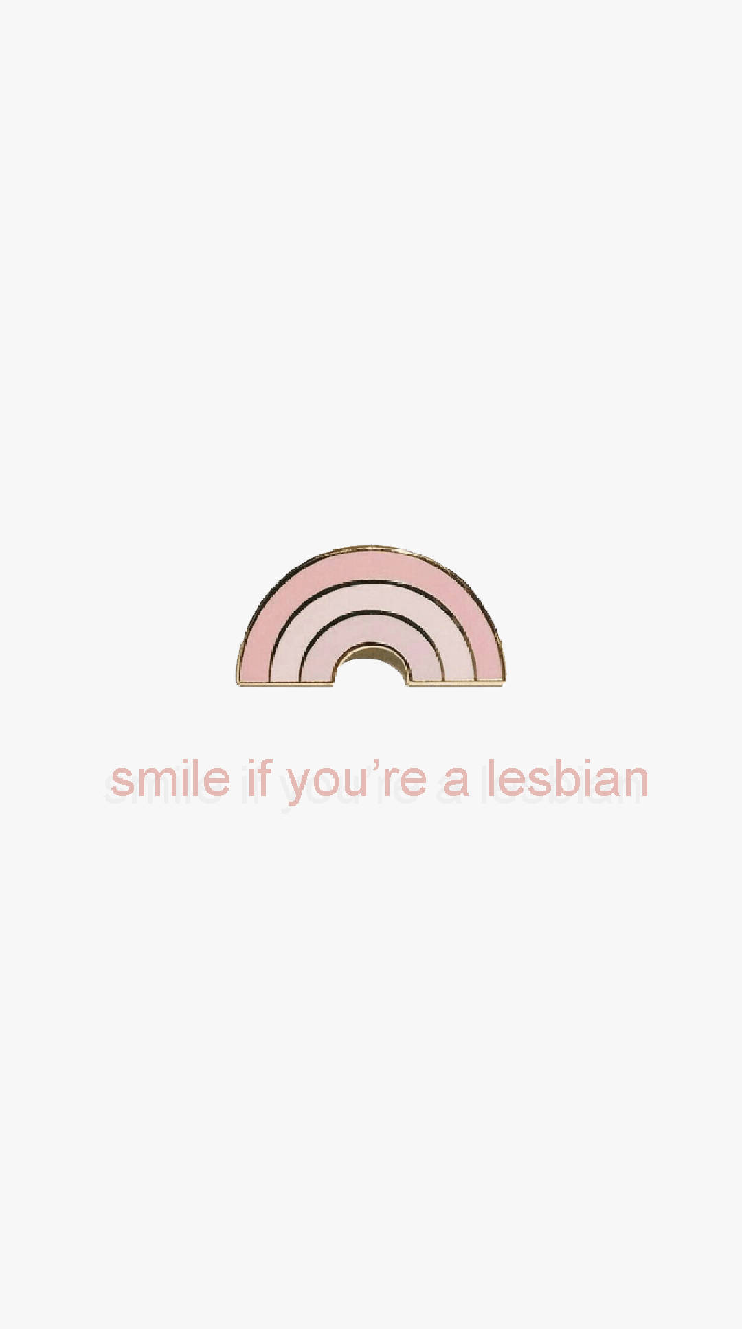rainbow minimalist lesbian aesthetic, pink rainbow pin, plain background, Full HD Phone Wallpaper
