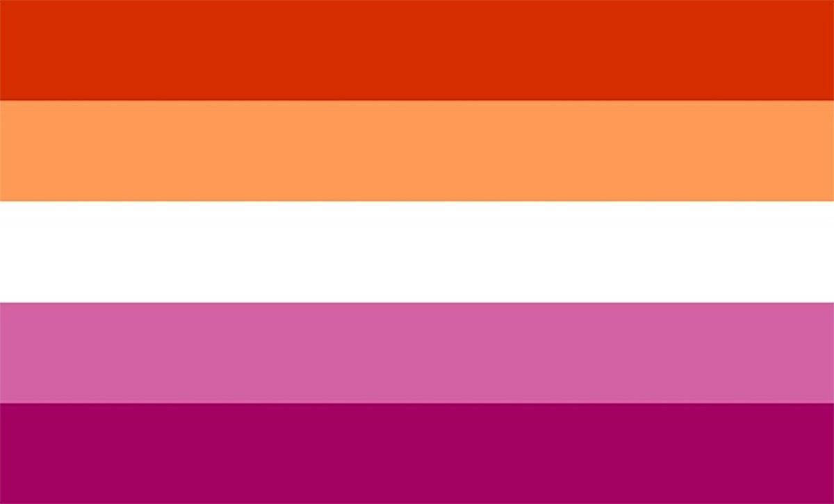 lesbian flag, red, orange, SD Desktop Wallpaper