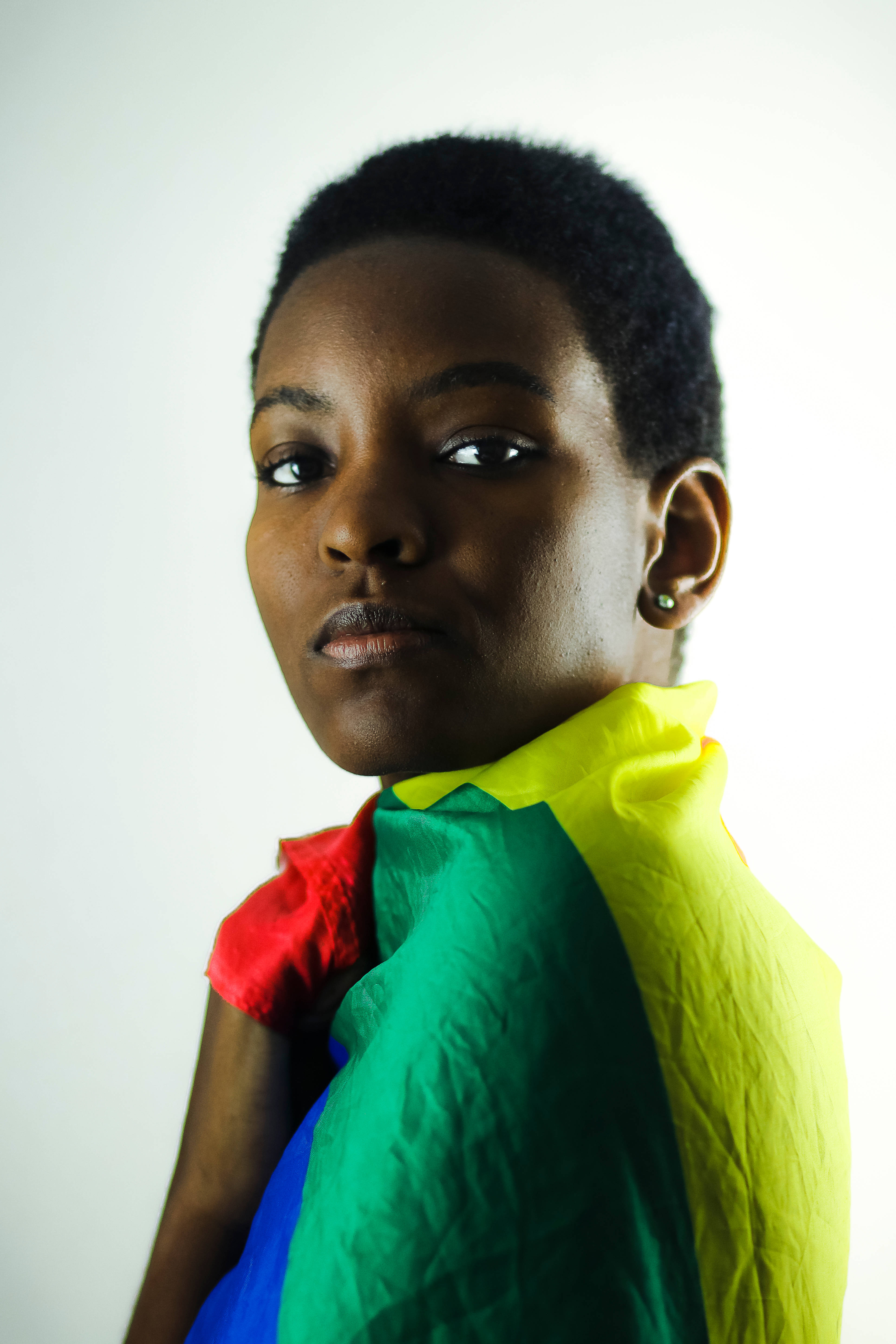 lesbian, rainbow flag, Black woman, 5K Phone Wallpaper